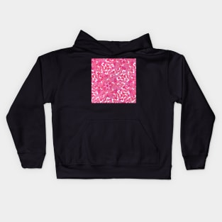 Pink Hearts Watercolour Pattern Kids Hoodie